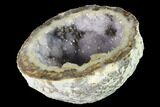 Las Choyas Coconut Geode Half with Quartz & Calcite - Mexico #145863-2